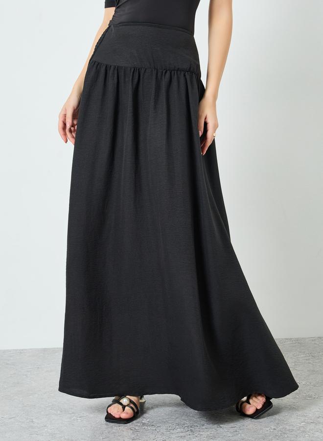 Styli Women Black A-Line Maxi Skirt - Image 1